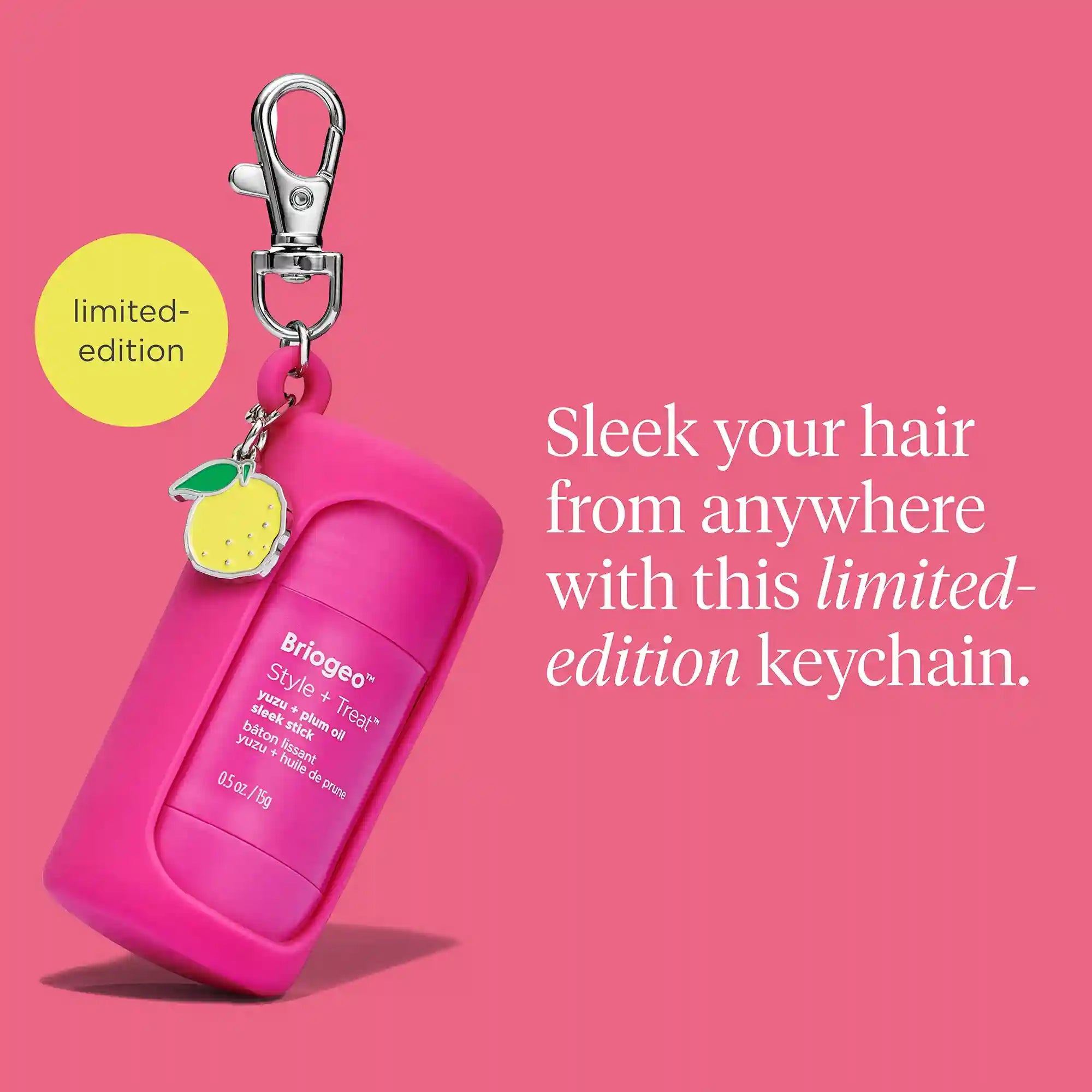 Style + Treat™ Yuzu + Plum Oil Hair Styling Sleek Stick with keychain